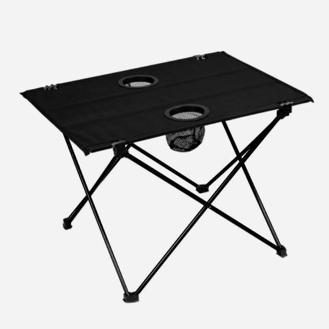 KOOLMAN 쿨맨 백패킹 초경량 접이식 캠핑 테이블 S, 블랙 2구