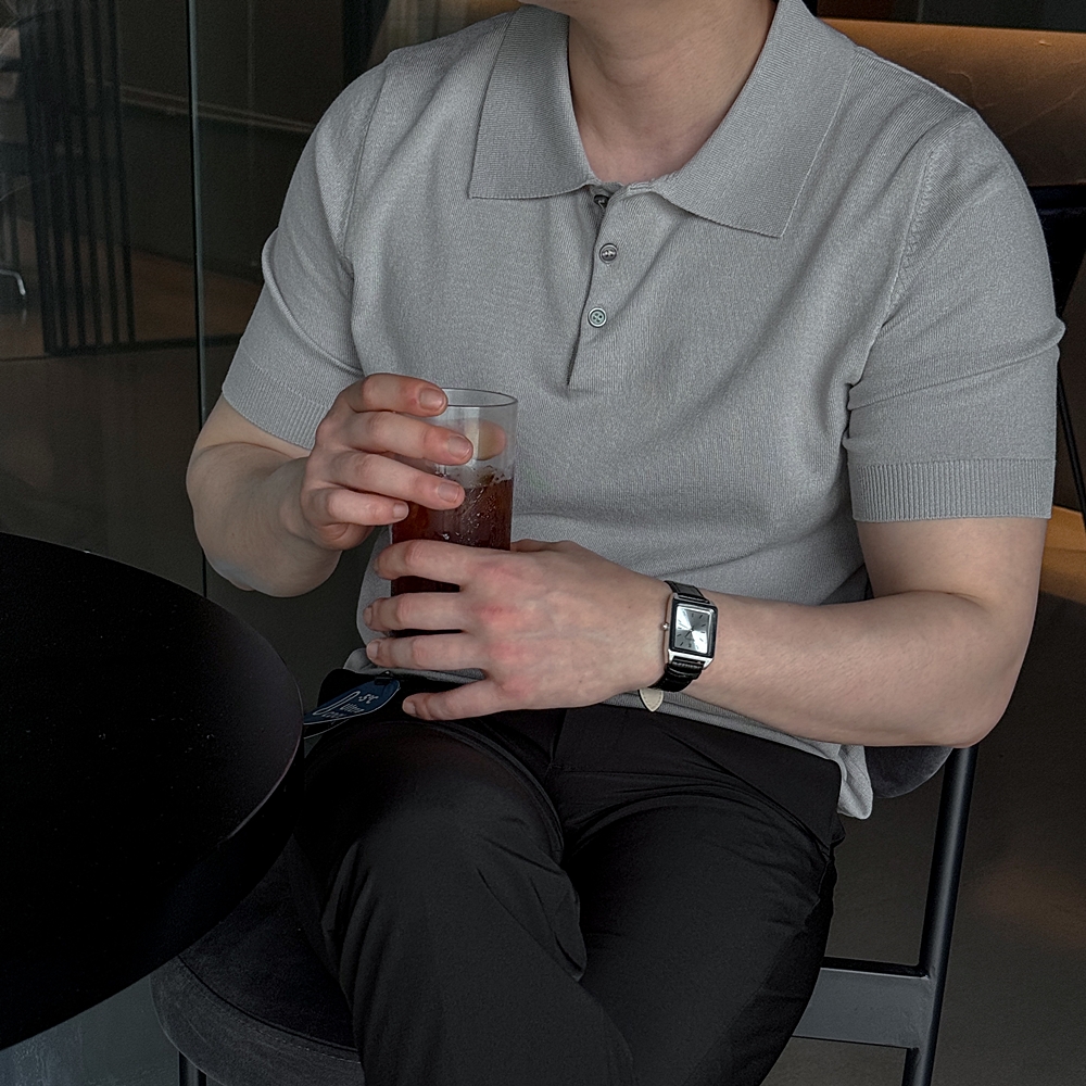 머슬핏카라티 헨리넥 머슬핏반팔 - 상세 이미지 5