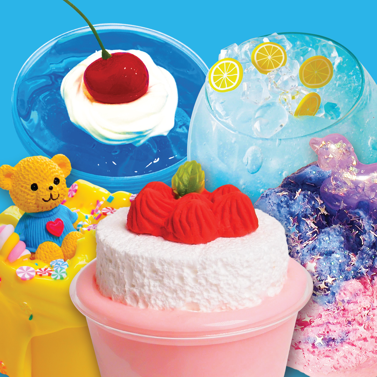 [팔레트슬라임] 안전한 수제 슬라임 5개 랜덤박스 세트 액괴 액체괴물 만들기