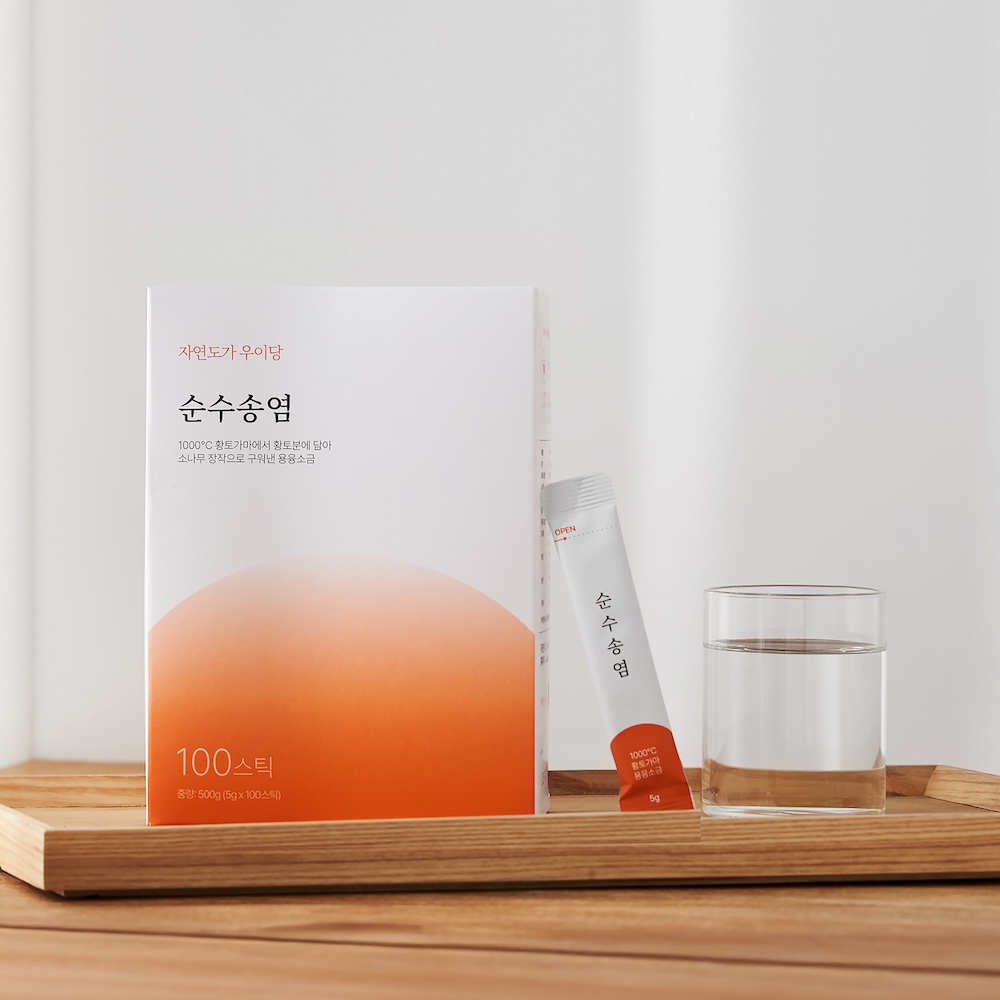 황토분에 구운 미네랄 용융소금 순수송염 5g 100개입 (분말 타입) 따소물 소금차 상품 이미지