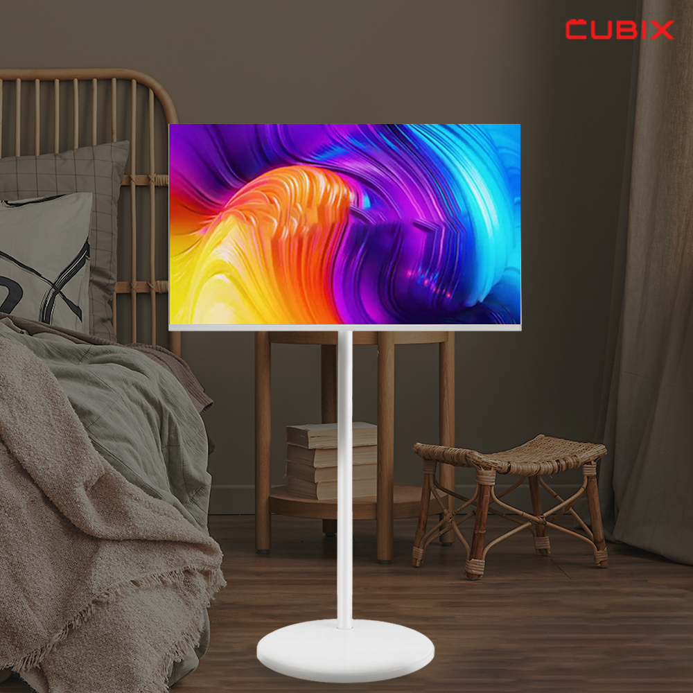 무빙큐빅스 화이트에디션 삼탠바이미 68.58cm(27인치) FHD 스마트티비 셋트 이동식 TV 삼텐바이미 중소바이미 - 상품 이미지