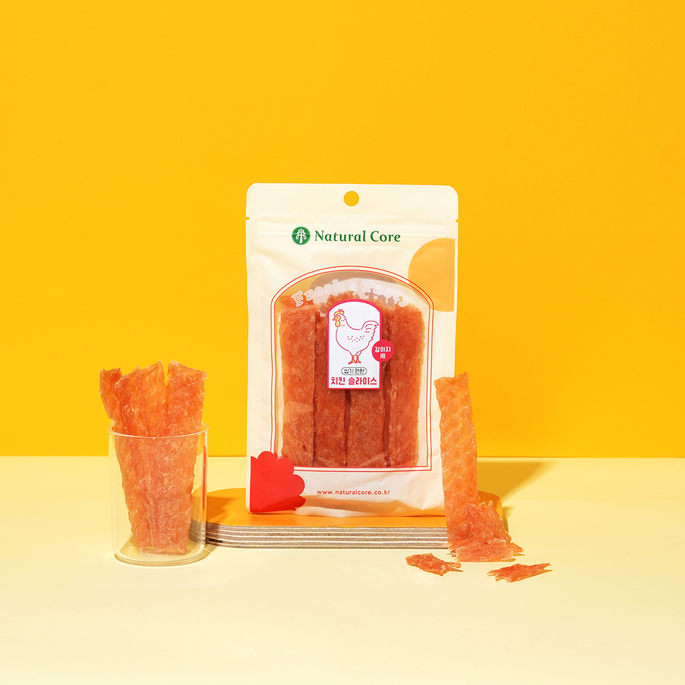 네츄럴코어 씹기편한 치킨 슬라이스 육포, 55g, 1개 - 상품 이미지
