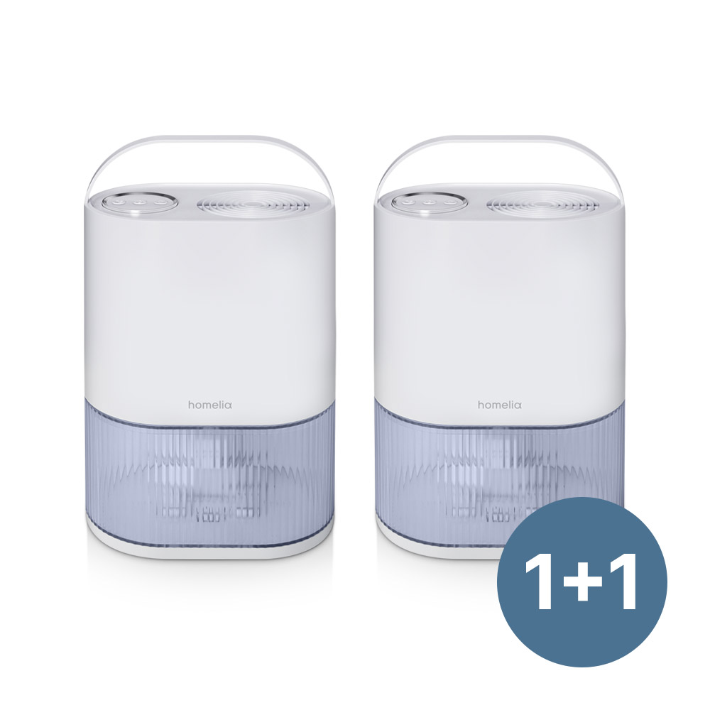 1+1 미니 제습기 원룸 드레스룸 소형 화장실 자취방 저소음 무소음 아기방 제습기 2L