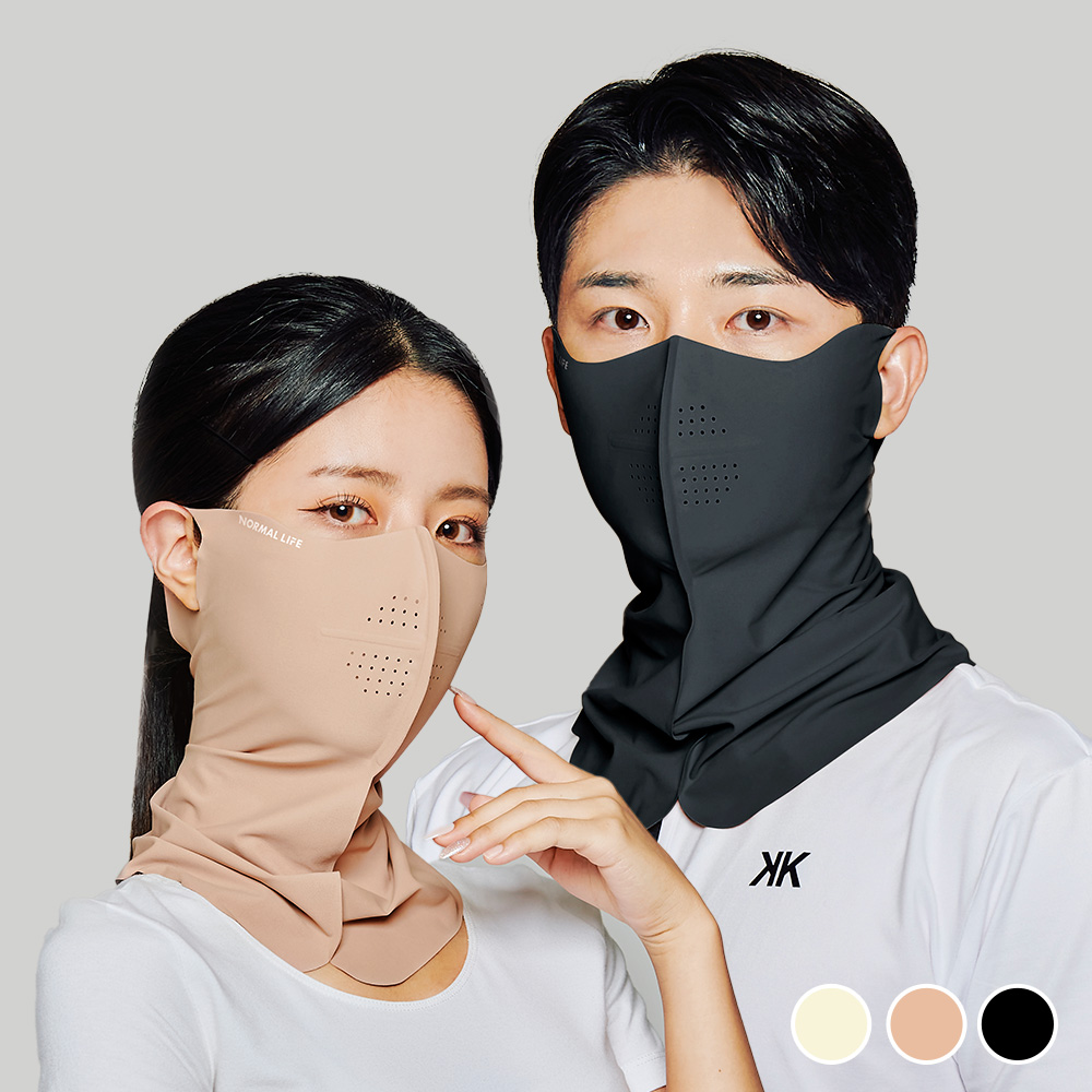 노멀라이프 자외선차단 스포츠 러닝 골프 마스크 UV 쿨링 햇빛가리개 베이직 스킨 귀걸이형 S/M