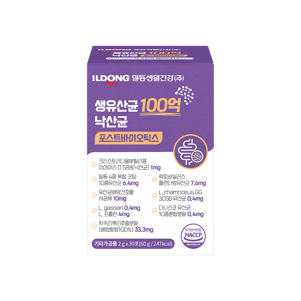 일동 생활건강 생유산균 100억 낙산균 포스트 프리 바이오틱스 프롤린 30포 x 2개 - 상세 이미지 5