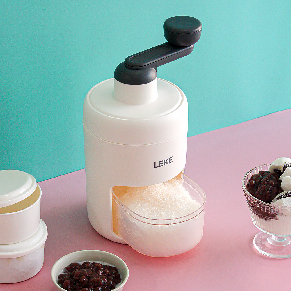 니드코 리케 폴리 빙수기 가정용 수동 레트로 팥빙수 슬러시 기계 눈꽃 우유 얼음