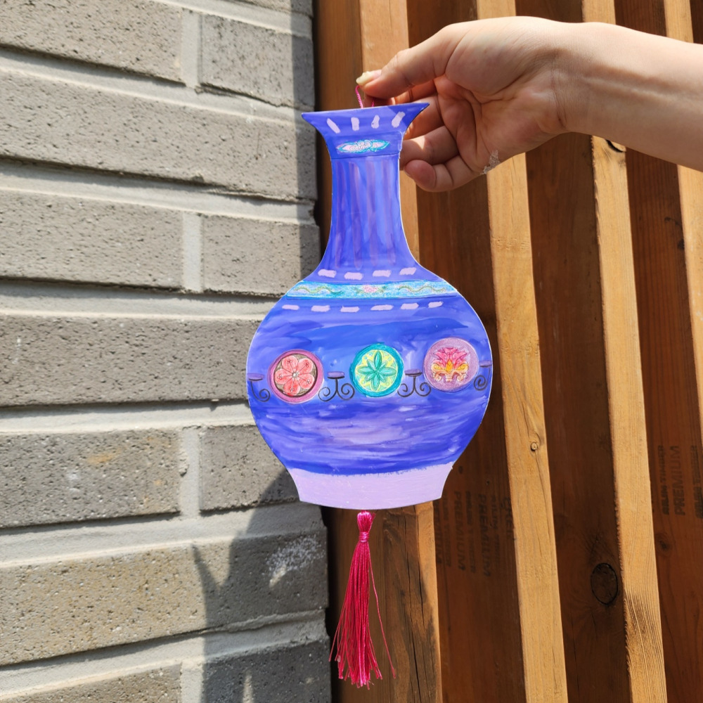 무지 화병 전통 설날 만들기 도안 DIY 키트 10매 1set - 상세 이미지 4