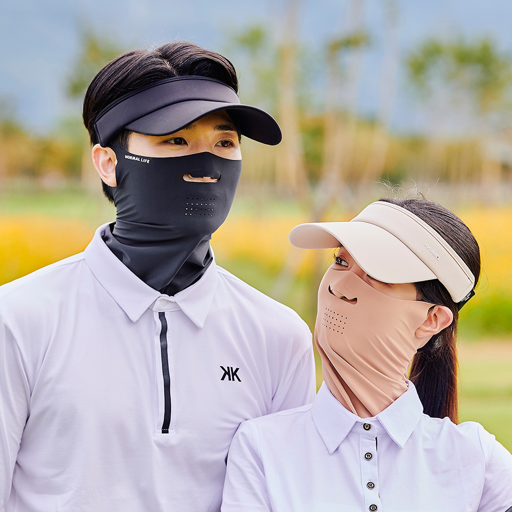 노멀라이프 자외선차단 스포츠 러닝 골프 마스크 UV 쿨링 햇빛가리개 베이직 스킨 귀걸이형 S/M