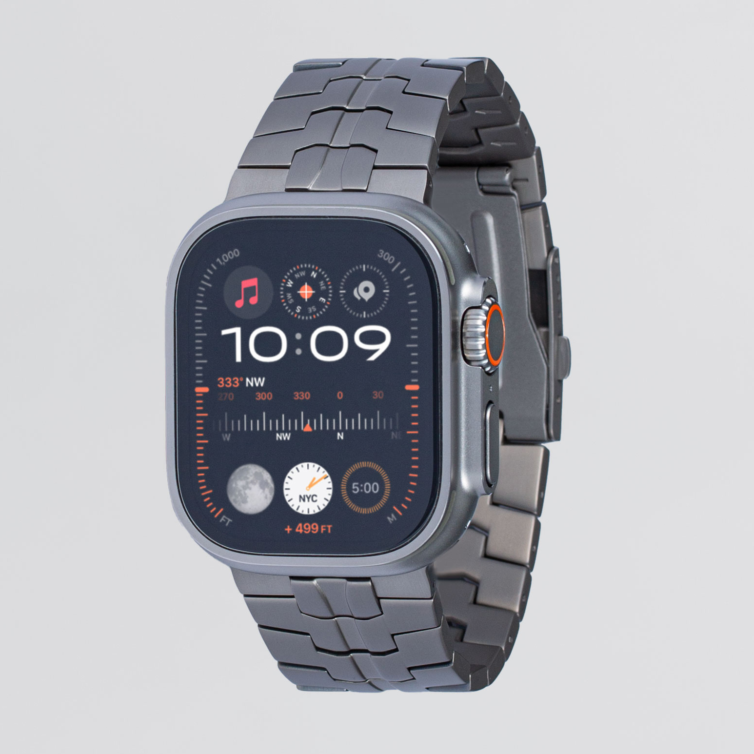 애플워치 울트라 스트랩 티타늄 1 2 메탈 밴드 줄 줄질 스틸 49mm 블랙