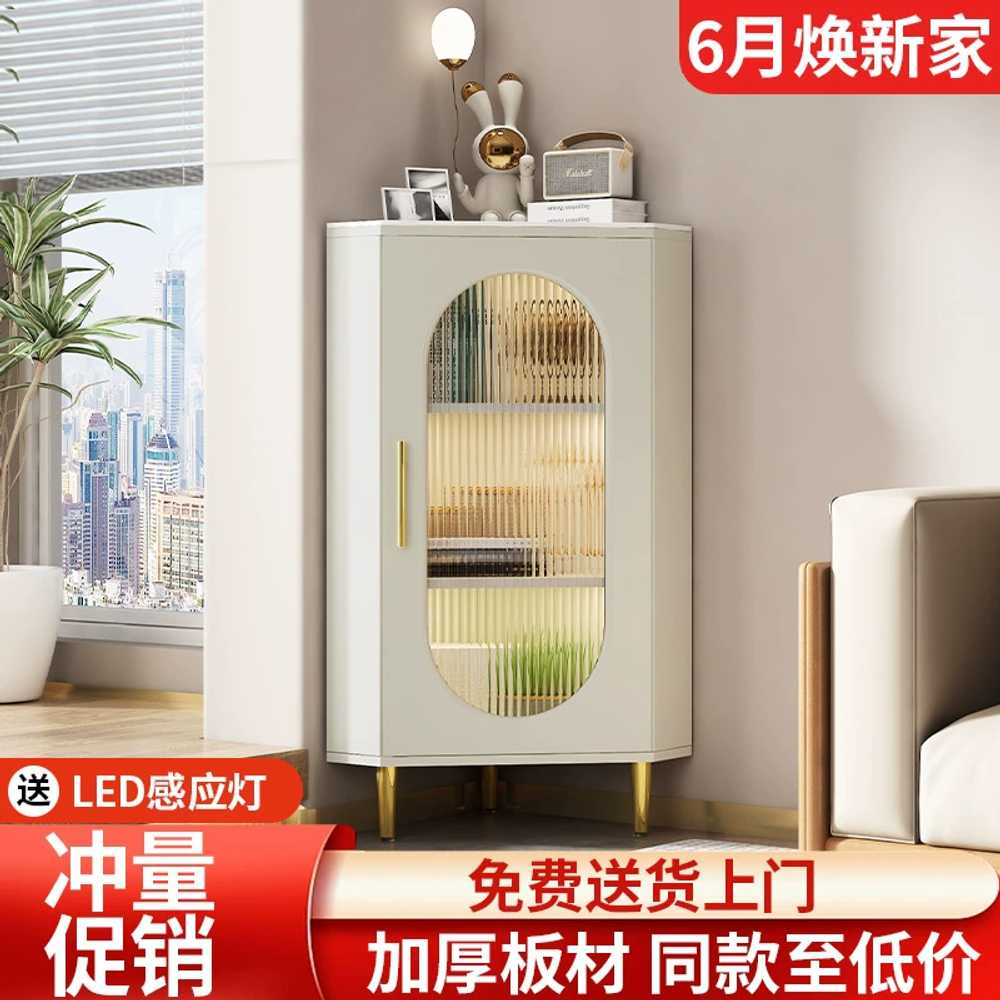 주방수납 코너장 정리 삼각 틈새 모서리 찬장 수납장 35x35x100 - 상세 이미지 3