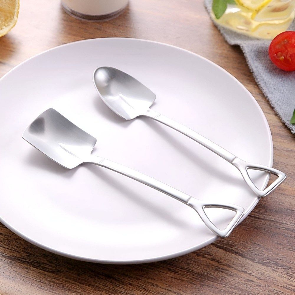 디저트 삽 모양 티 케이크 빙수 아이스크림 카페 스푼 숟가락 머들러 커트러리 - 상세 이미지 5