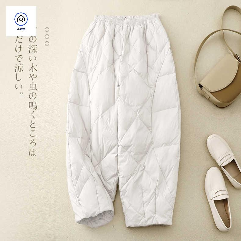 퀄팅 슬랙스 항아리 여성솜바지 기모몸빼바지 여성항아리바지 - 상세 이미지 3