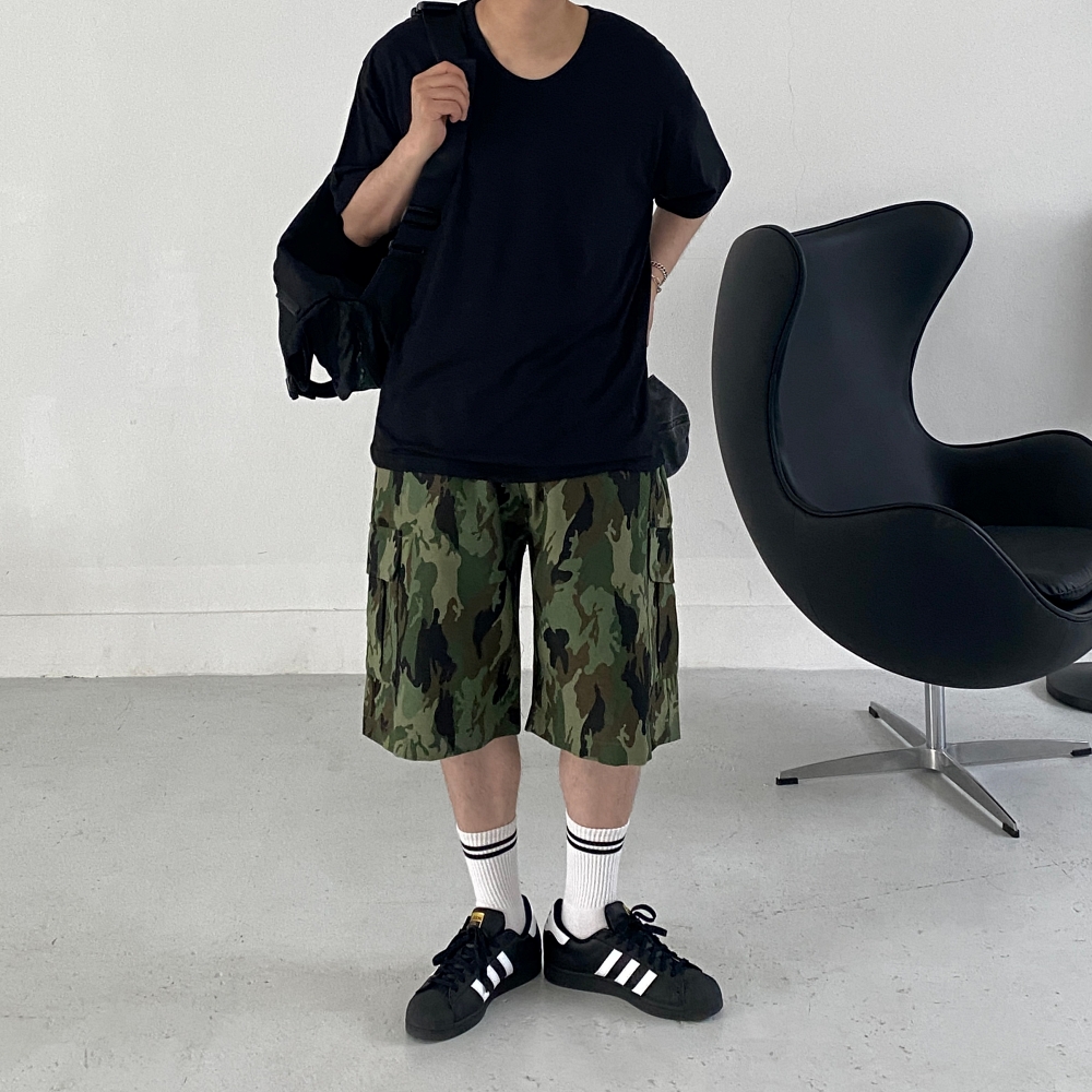1+1 남자u넥반팔 짐웨어오버핏 - 상세 이미지 3