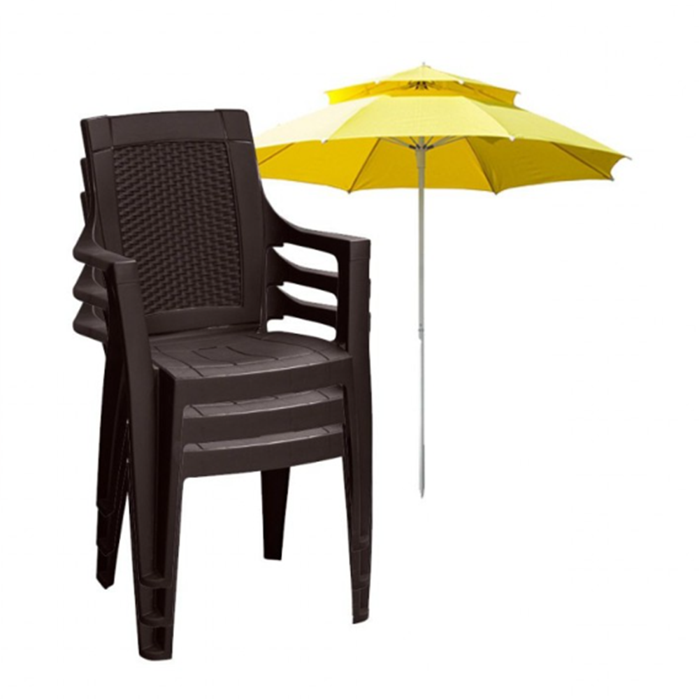 4개 세트 편의점 의자 테라스 카페 플라스틱 등받이 야외 포차 야외용 포장마차 행사 단체