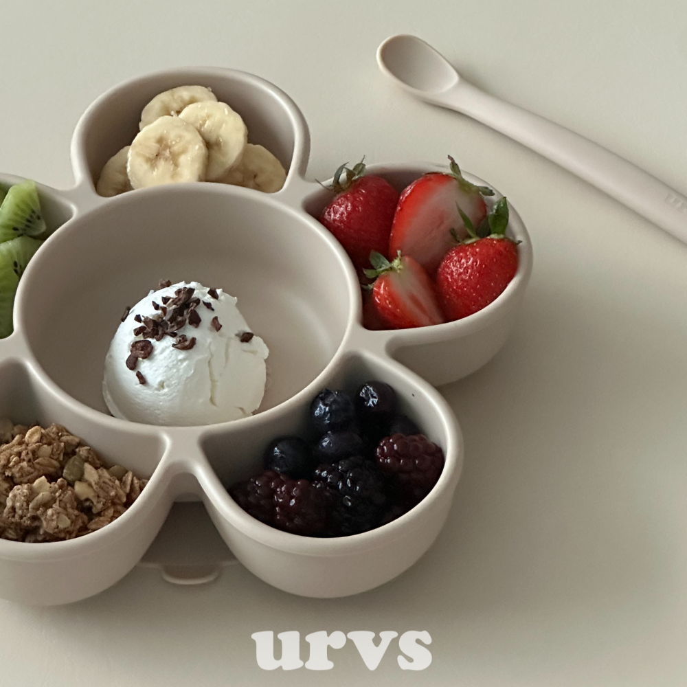 urvs 꽃흡착식판 실리콘 플로럴트레이 뚜껑세트