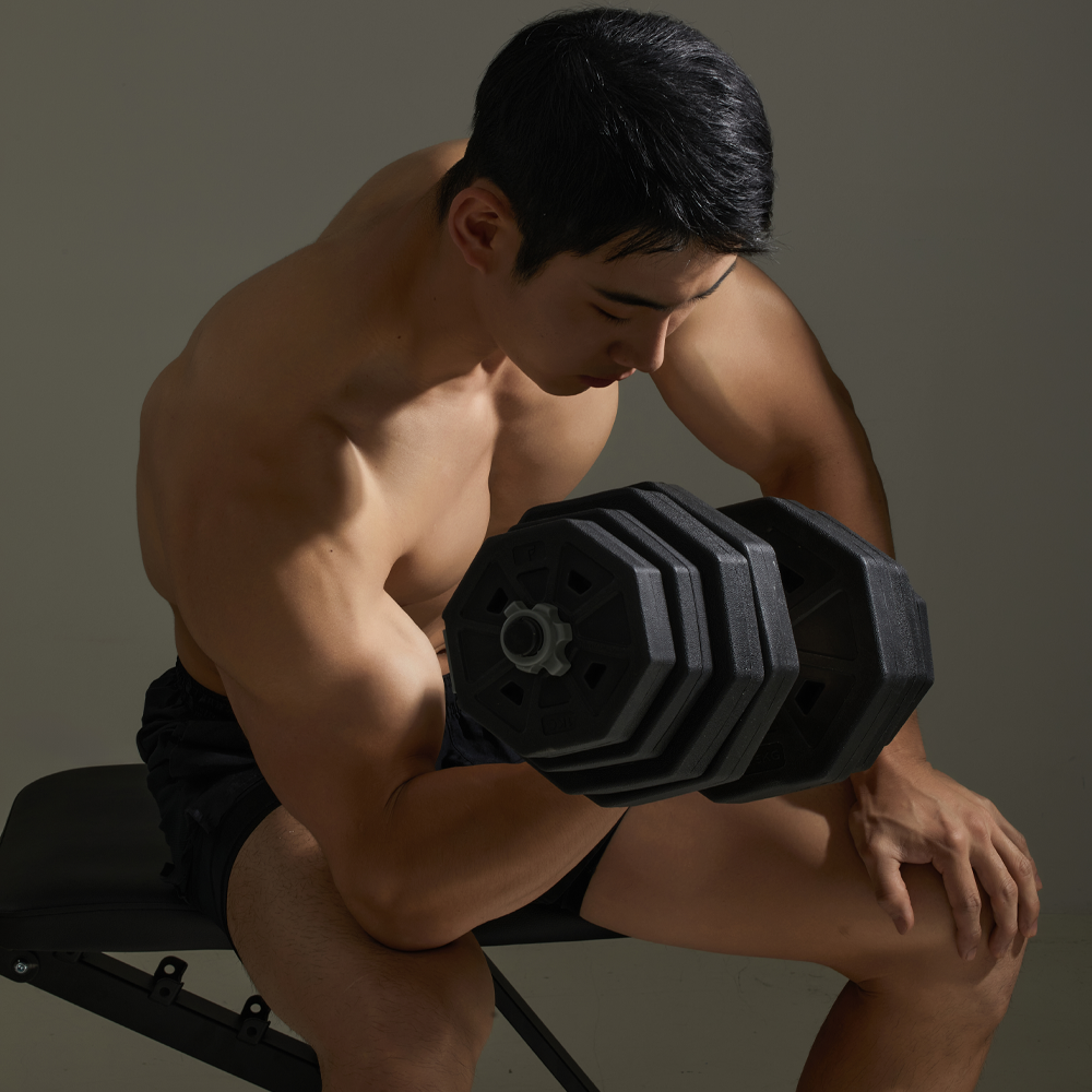 핏에이블 픽스 무게조절 덤벨 바벨 세트 아령 홈트 조립식 가정용 운동기구 20kg - 메인 이미지