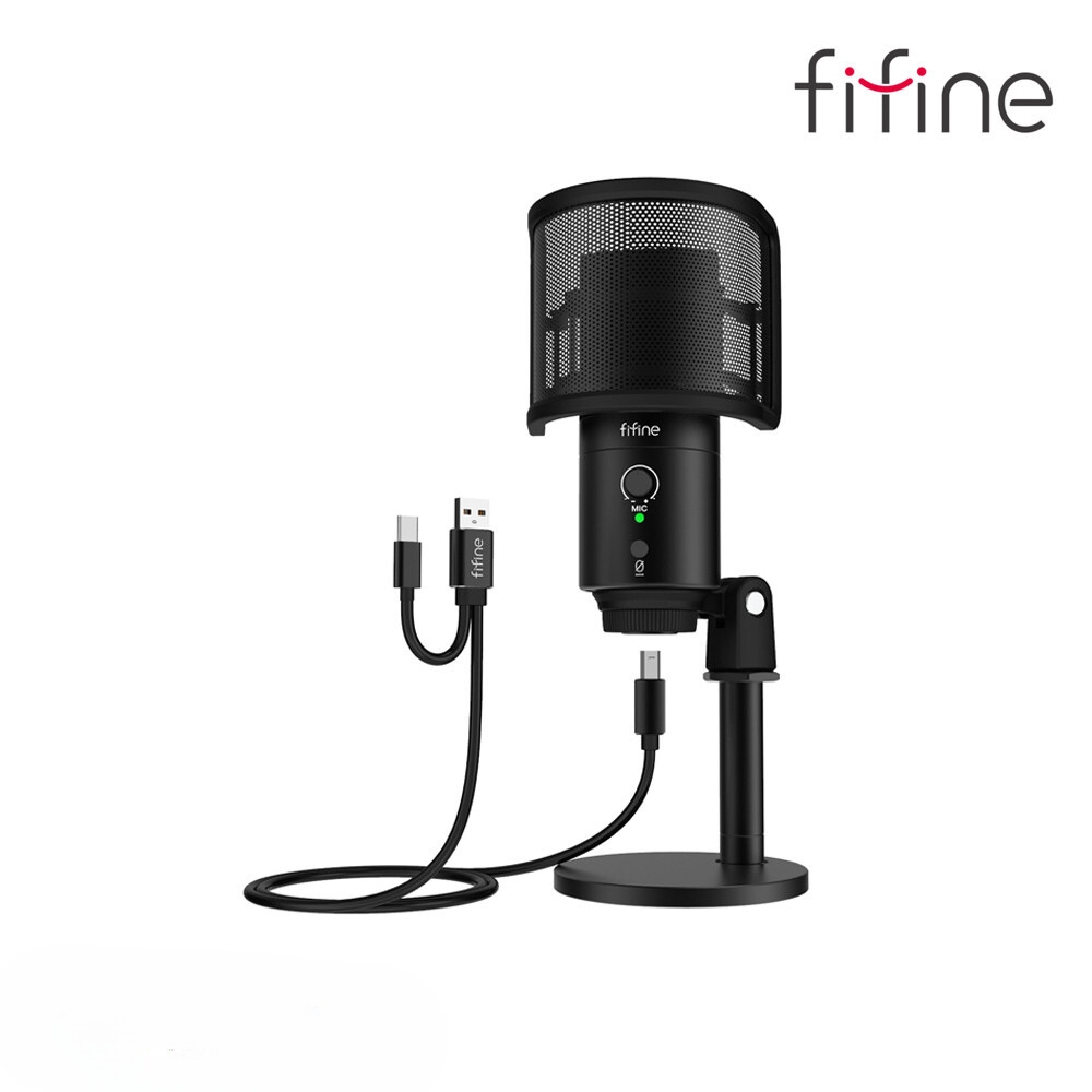 FIFINE K683B (신모델) 유선 콘덴서마이크 개인방송 유튜브 /병행