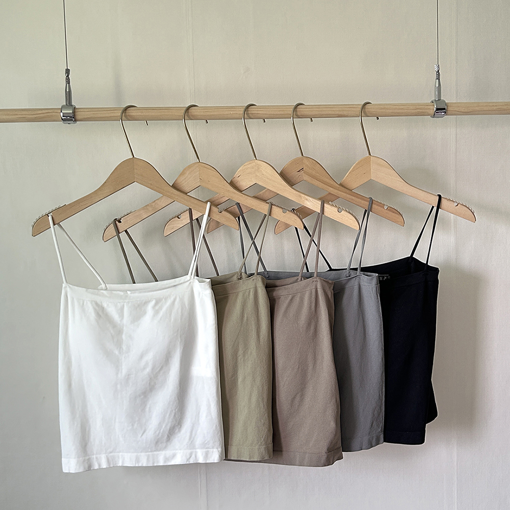 스퀘어넥 여자 민소매티 여름 여성 티셔츠 이너 끈 나시 탑 레이어드 이너티 탱크탑