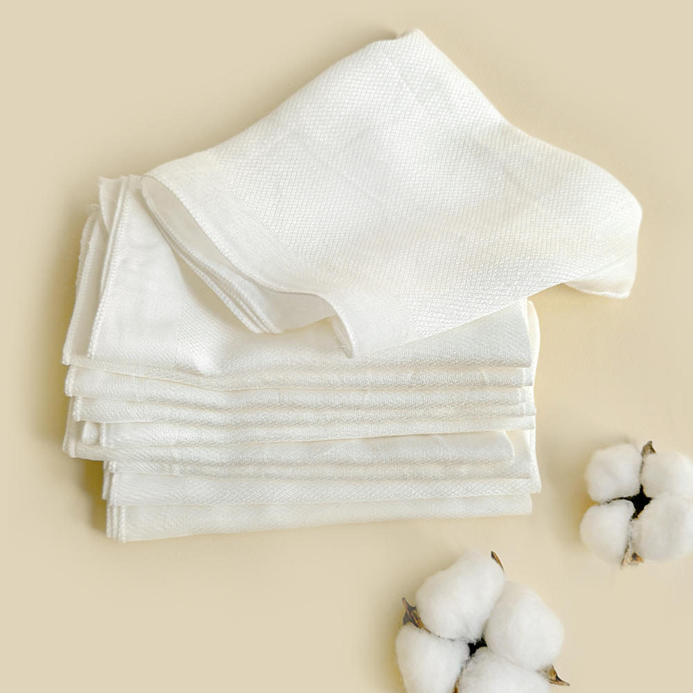 이키 저자극 오가닉 손수건 5p세트 KC 유기농 오가닉 부드러운 아기손수건 침받이 침독방지