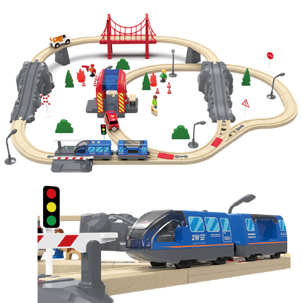 전동 기차 놀이 세트 유아 미니 열차 레일 장난감 디럭스세트