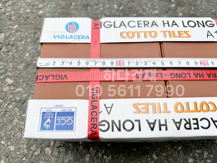 테라코타타일 150x150x11T 레드 외벽 바닥타일 겸용 / 하다건재 점토타일