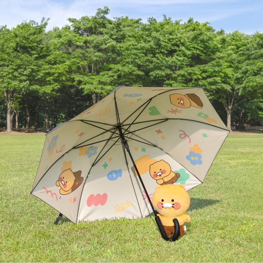 카카오 프렌즈 춘식이 캐릭터 예쁜 우산 8K 튼튼한 가벼운 양면 장우산 - 상세 이미지 2