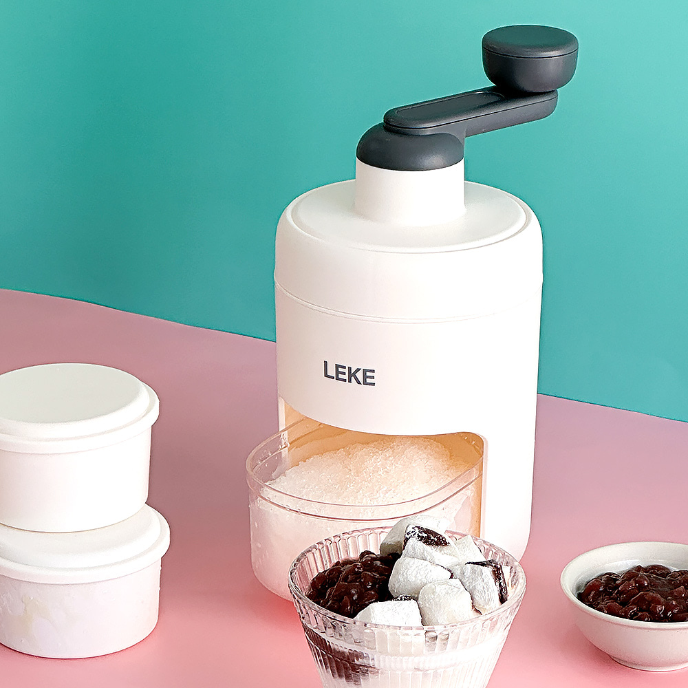 니드코 리케 폴리 빙수기 가정용 수동 레트로 팥빙수 슬러시 기계 눈꽃 우유 얼음