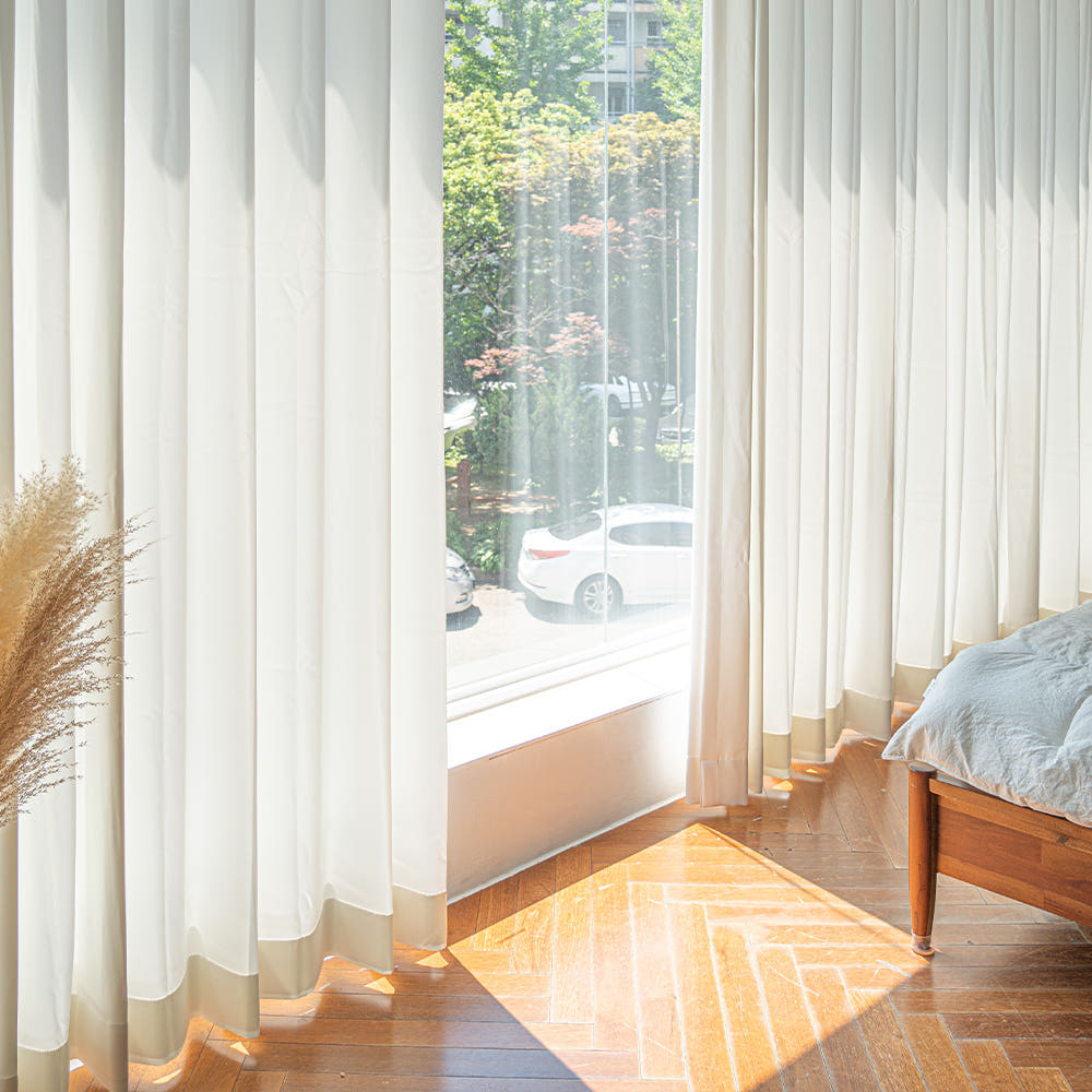 커튼 원단 확대 사진