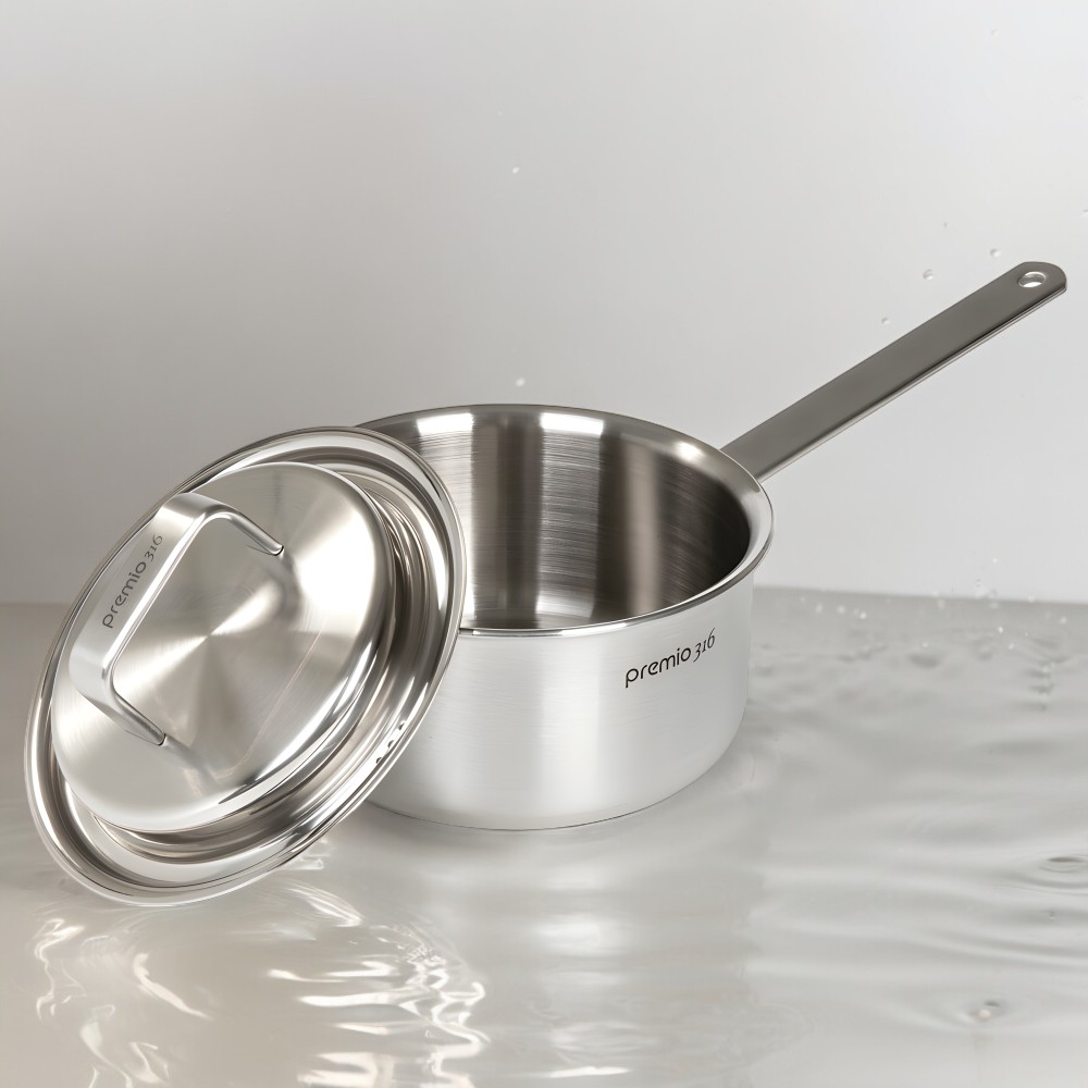 엘솜 이유식 스텐 316 편수 라면 이유식 소스 냄비