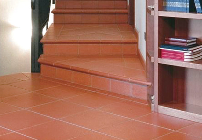 테라코타타일 계단석 레드 / 하다건재 점토타일