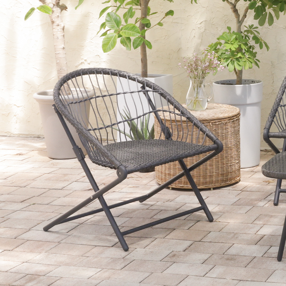 트레이시 야외용 폴딩 의자 다크그레이