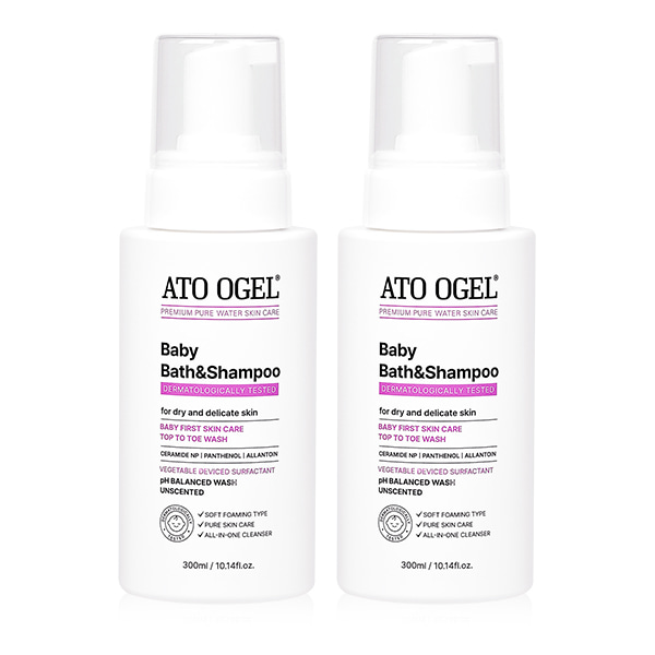 아토오겔 베이비 키즈 아기 샴푸 유아 바디워시 신생아 바스앤샴푸 1+1