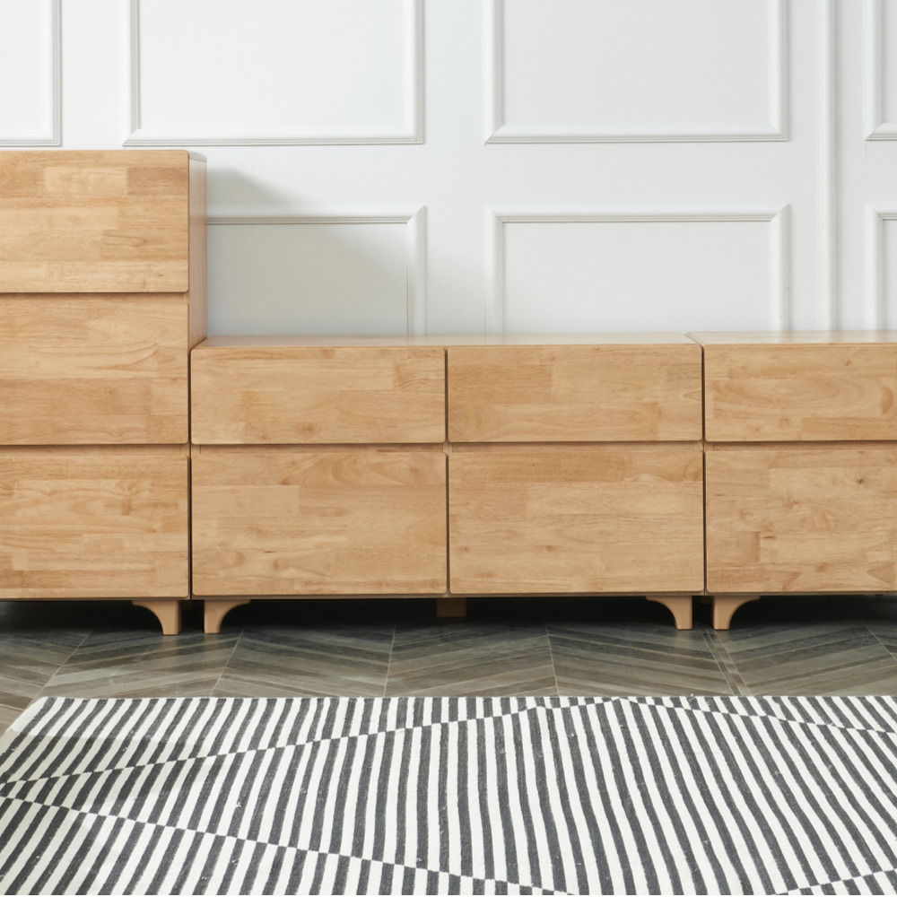 2단 고무나무 1000tv장 높은 tv다이서랍장 티브다이 모던티비다이