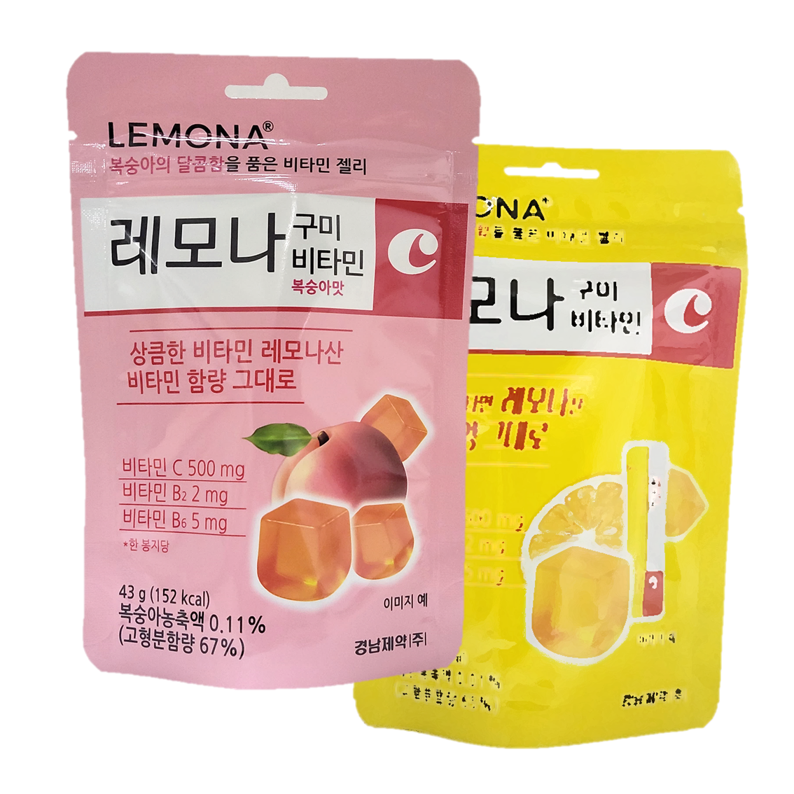 경남제약 레모나 구미 비타민 복숭아맛 10개 비타젤리 비타민C 젤리 - 상품 이미지