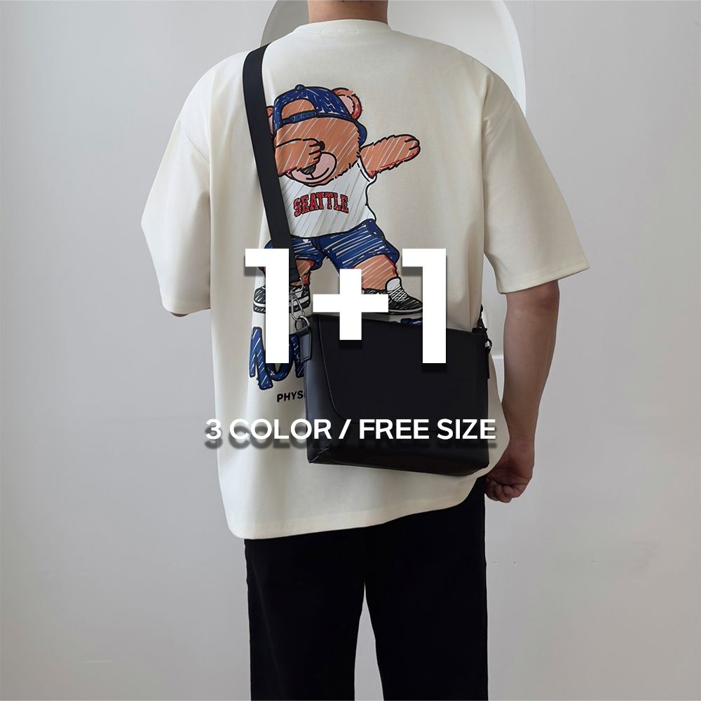 1+1 냉감티셔츠 짐웨어오버핏 남자박스티 - 상세 이미지 3