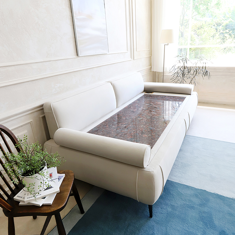 미카 3인용 패브릭 인테리어 돌쇼파 온열 온돌 소파베드 돌침대 CL513