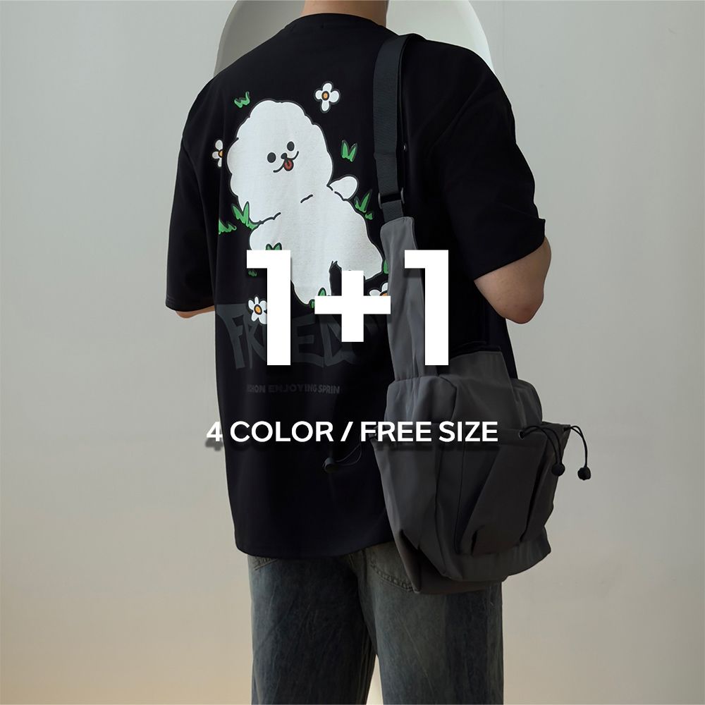 1+1 남자박스티 남성오버핏반팔티 - 상세 이미지 3