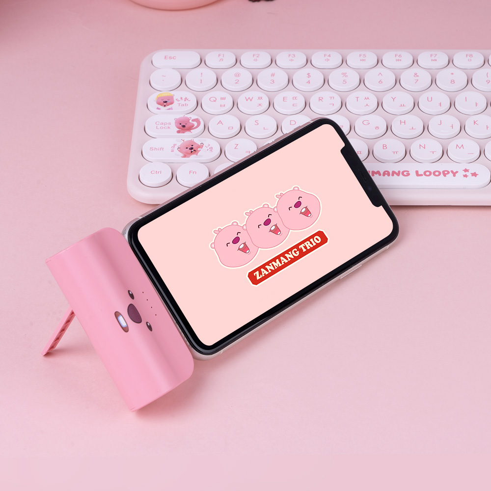 잔망루피 귀여운 피규어 휴대용 도킹형 보조배터리 5000mAh - 상세 이미지 3