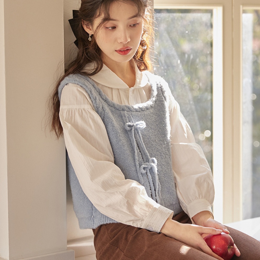 조선의 사랑꾼 48회 강수지 니트 조끼 리본 러블리 의상 옷 패션 - 상품 이미지