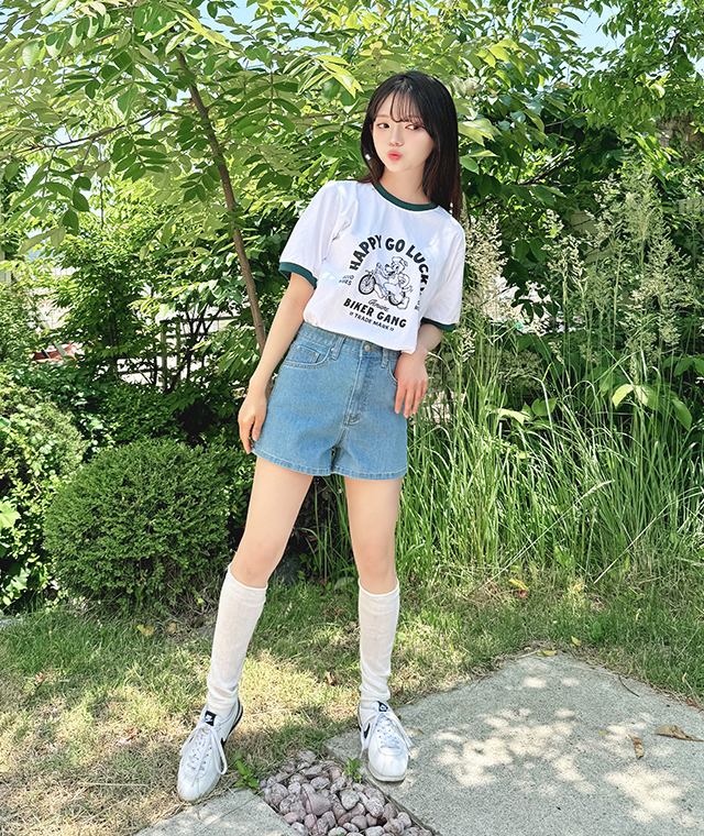주니어 청반바지 초등학생 고학년 여아 여름 청바지 3부 데님팬츠 - 상세 이미지 4