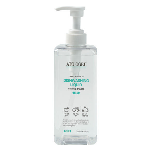 아토오겔 아토오겔 주방세제 젖병세정제 과일 야채세척 설거지 720ml, 3개