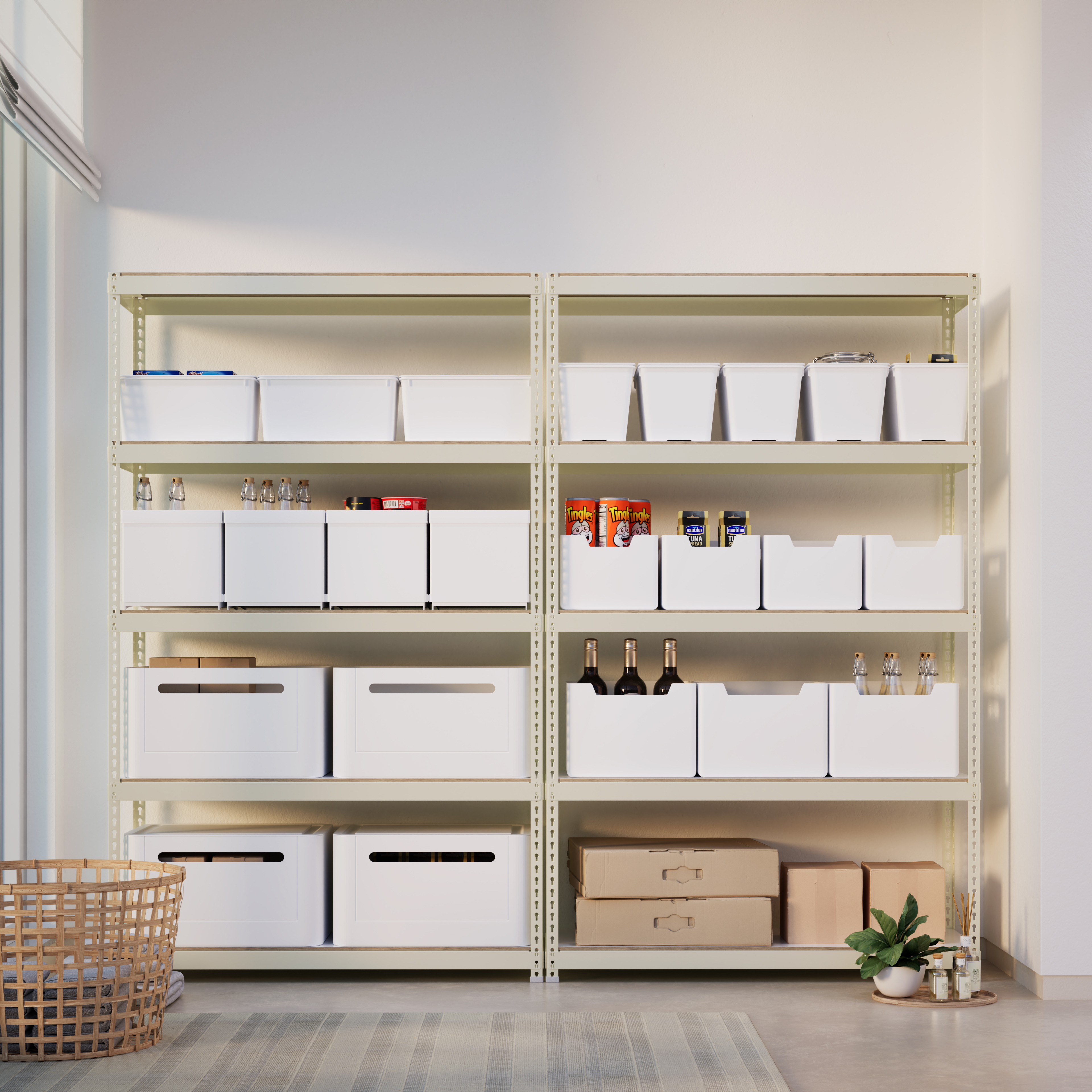 다용도실 선반 팬트리 수납선반 다용도 사무실 조립 랙 시스템 303090 5단