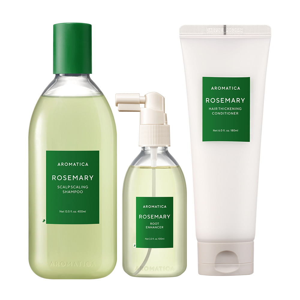 아로마티카 로즈마리헤어케어 - 로즈마리 샴푸 & 로즈마리 토닉 100ML & 컨디셔너 180ML 3종 세트 - 상세 이미지 2