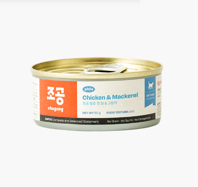 [유통기한25년9월20일] 조공 고양이 주식캔 필로 닭+고등어, 90g, 1개