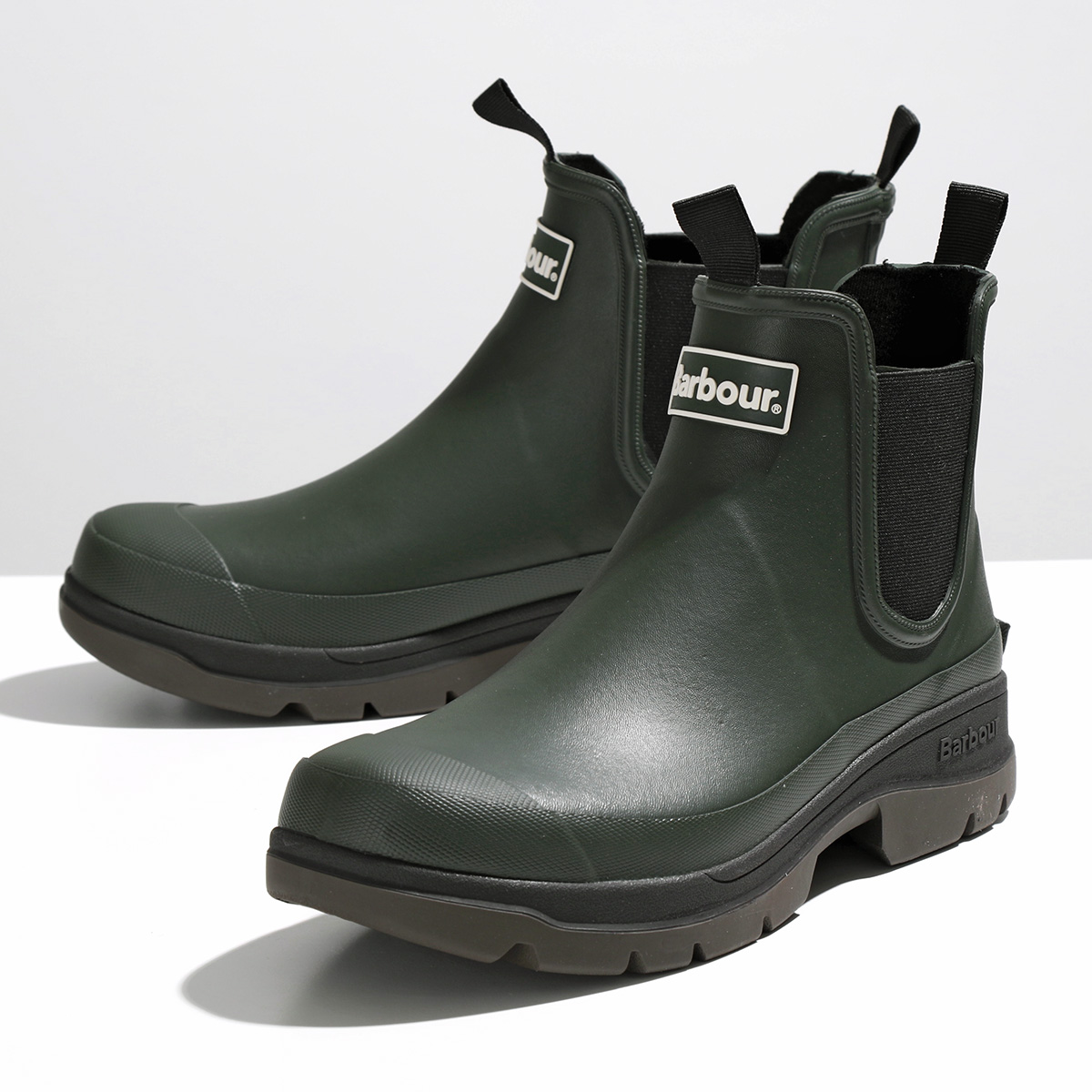 바버 Barbour 남자 레인부츠 님버스 첼시 부츠 숏 장화 MRF0028 블랙 올리브 - 상세 이미지 2