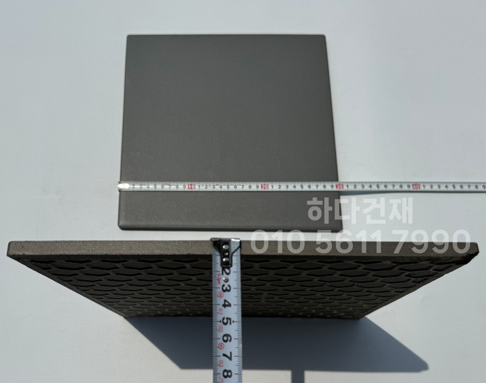 테라코타타일 300x300x11T 그레이 외벽 바닥타일 / 하다건재 점토타일