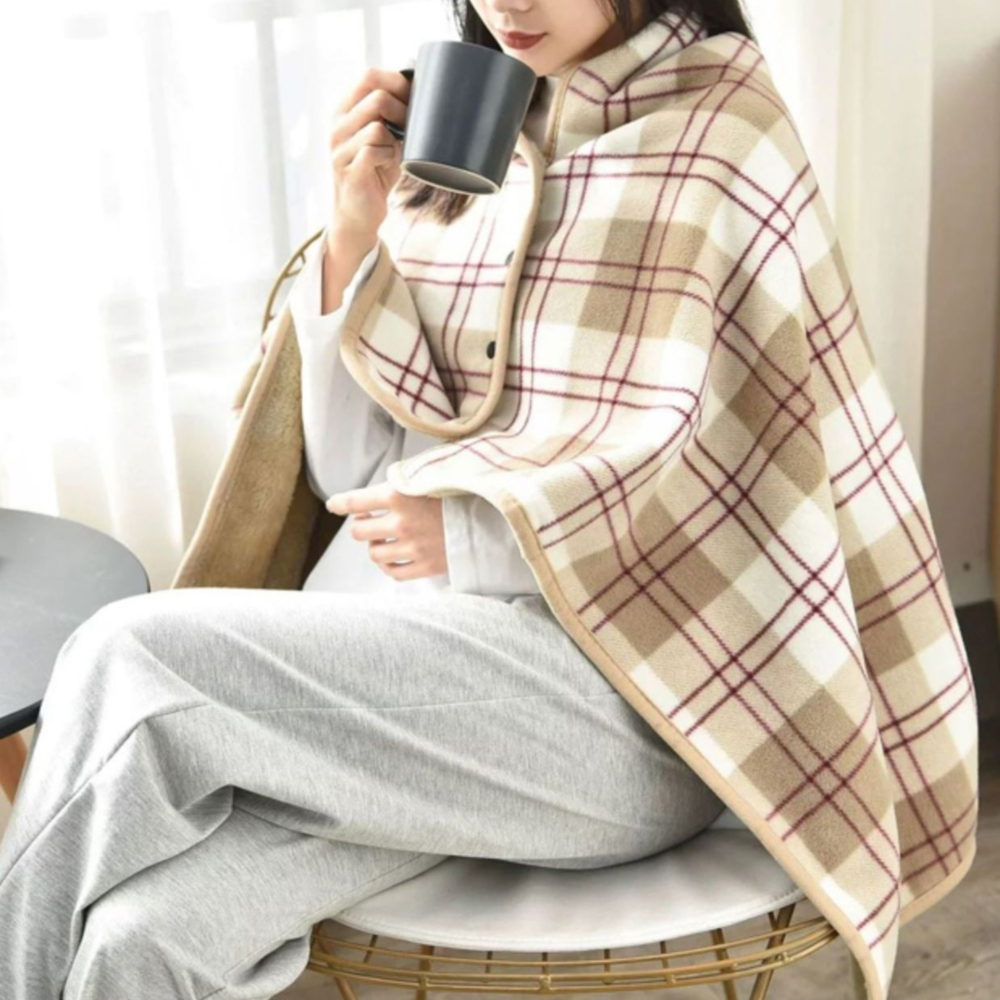 망토담요 차량용 사무실 극세사 망또 단추 어깨 무릎 여름 겨울 치마 학생 에어컨