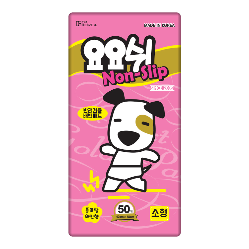 [요요쉬] 강아지 배변패드 플로럴와인향 논슬립 소형, 50매입, 1개 제품 이미지