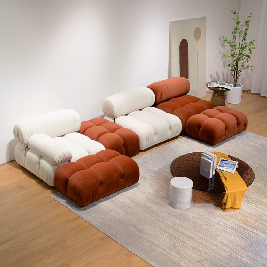 카멜레온다 라운지 모듈 조약돌 소파 스탠다드형 싱글시트(팔걸이X)