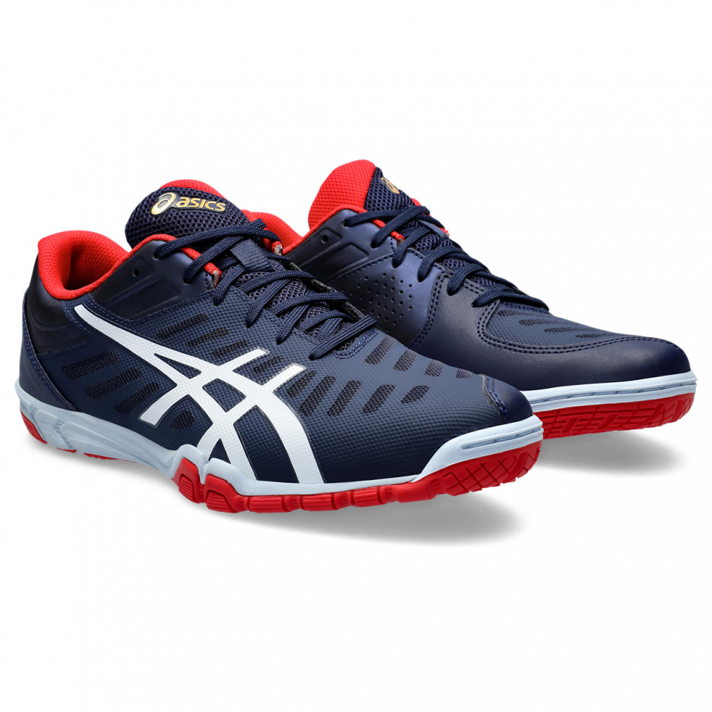 아식스 Asics 어택 엑스카운터2 탁구화 2E 1073A002 네이비x레드 - 상세 이미지 3